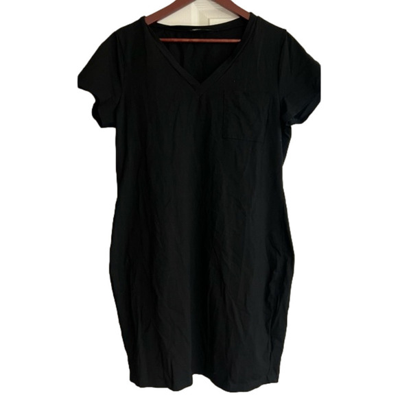 𝅺shein Curve Black T-Shirt Dress, BNWOT, Size 2XL - Picture 1 of 2